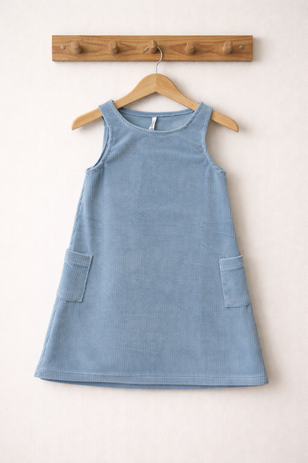 Vestido de plush acanalado