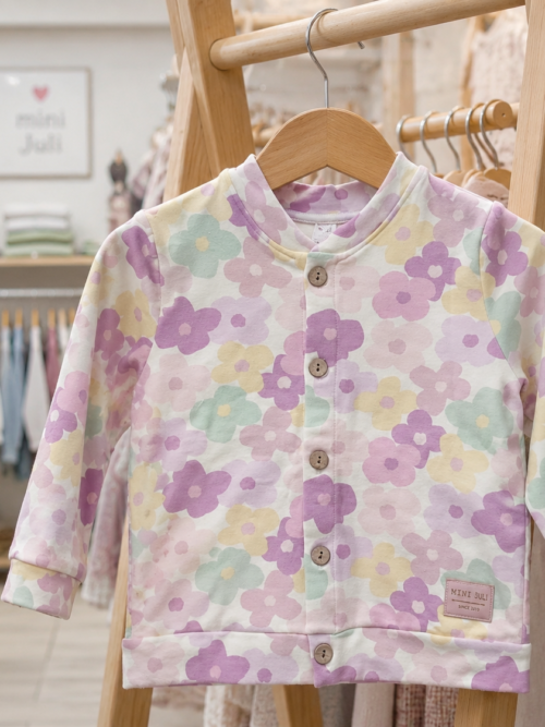 Campera Flores lilas