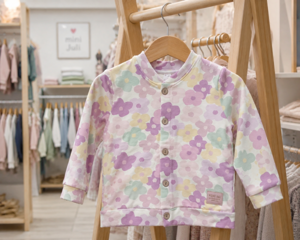 Campera Flores lilas