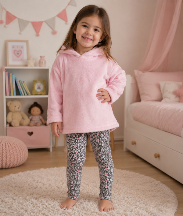 Calza slim print pink glitter
