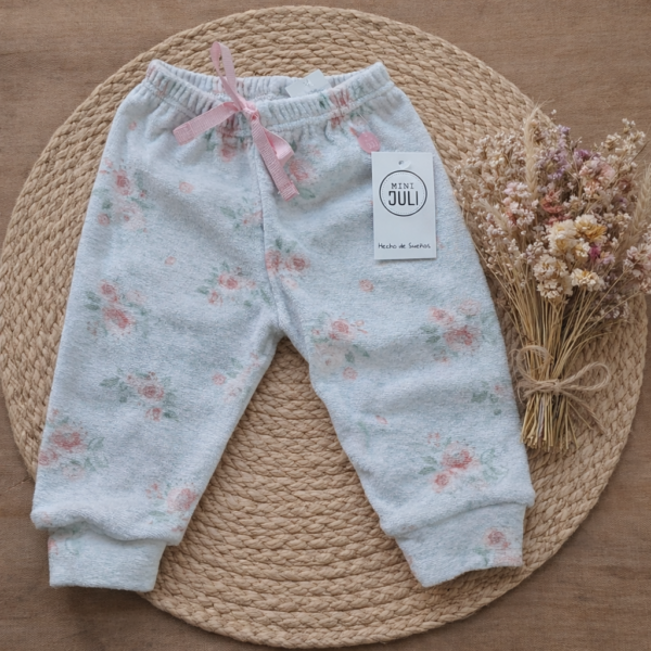 Pantalón plush flores